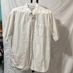 Denver Hayes White Casual Button-Down Shirt.